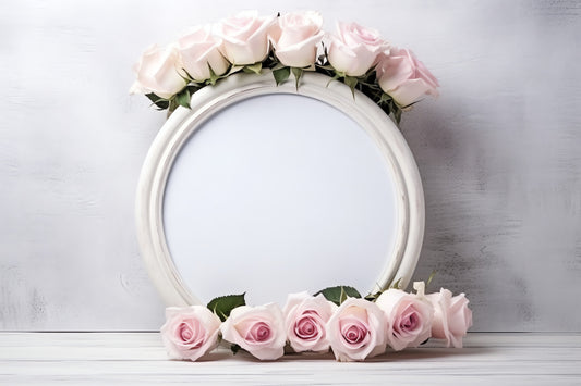 Flowery Round Mirrors