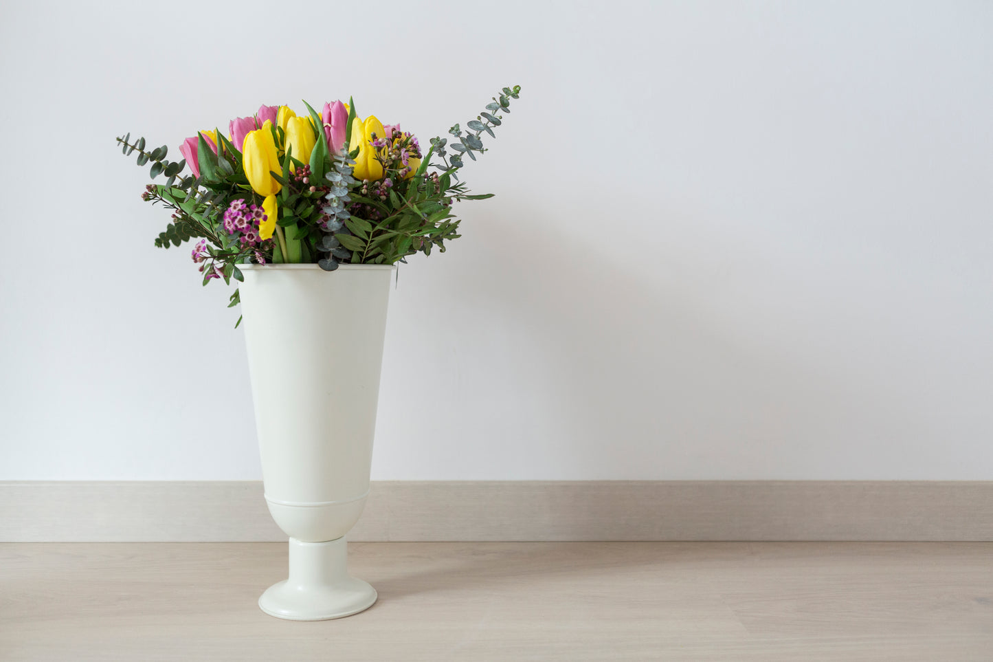 Long Flower Vase White Color